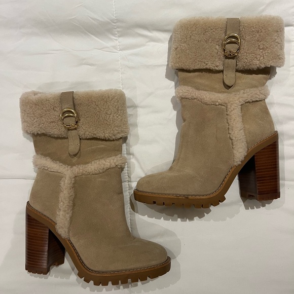 Coach Harlie Bootie Shearing Trim Size 8 - Picture 3 of 8